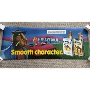 RARE Lot Of 3 Camel Cigarette Advertisement 80s 90s Vinyl Banners 49 X 18.25